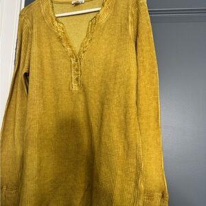 Tribal Jeans Shirt in Mustard Yellow